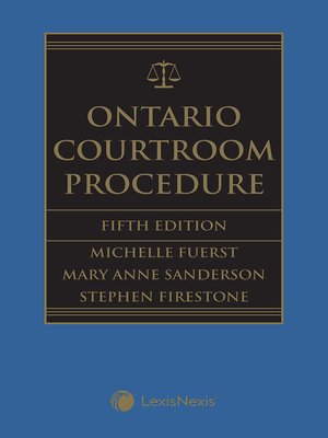 cover image of Ontario Courtroom Procedure